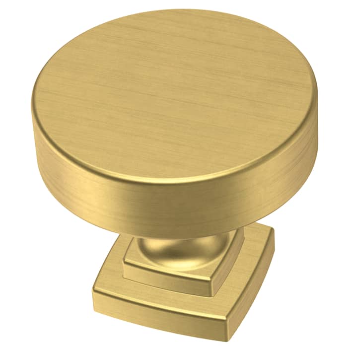 HOM-outdeer Brass Cabinet Knobs and Pulls Solid,Aged Gold Round