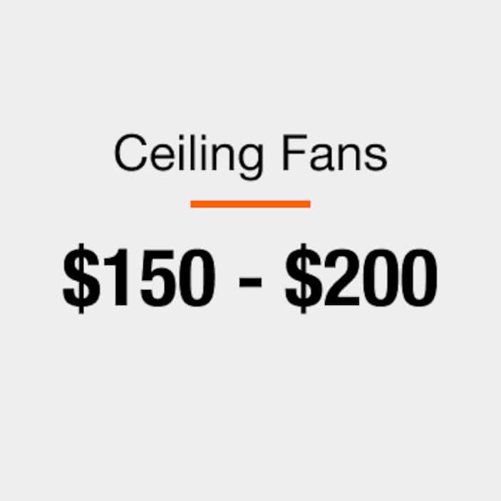 Ceiling Fans $150-$200