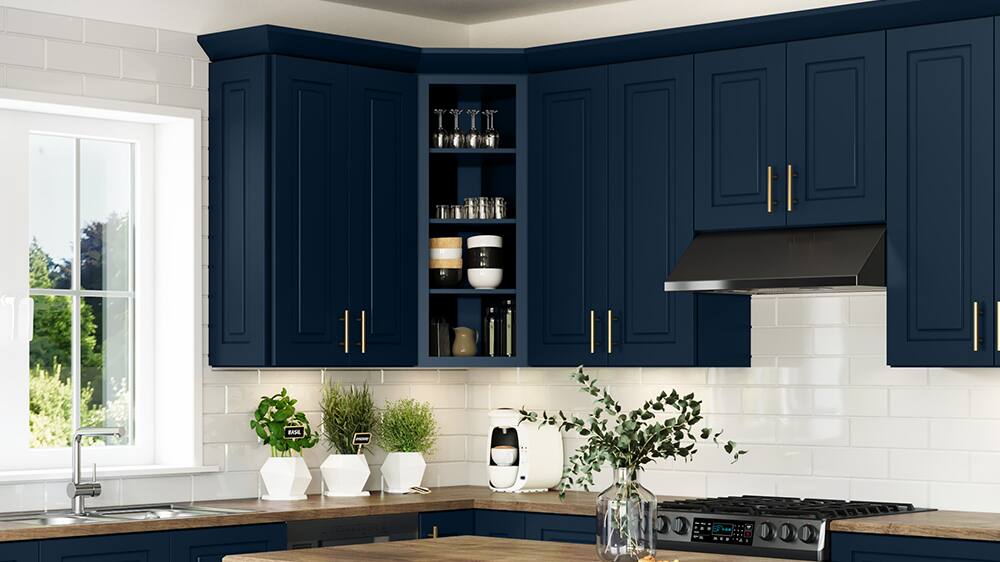 Home Decorators Collection Grayson Cabinets in Mythic Blue