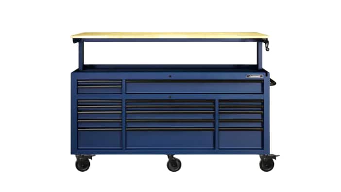 Heavy Duty Rolling Wood-Top Workbenches
