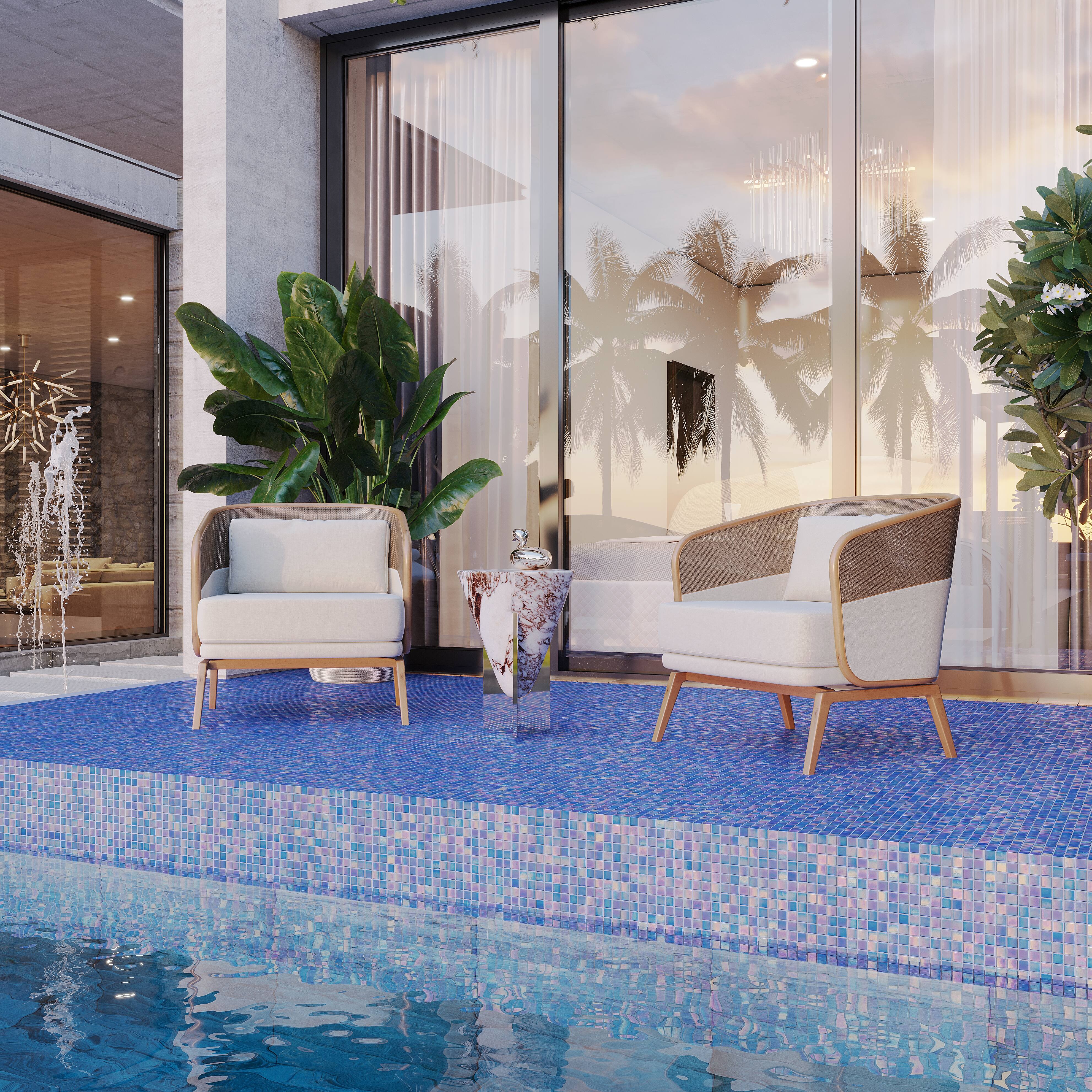 Surrounding Mosaic Pool Tile