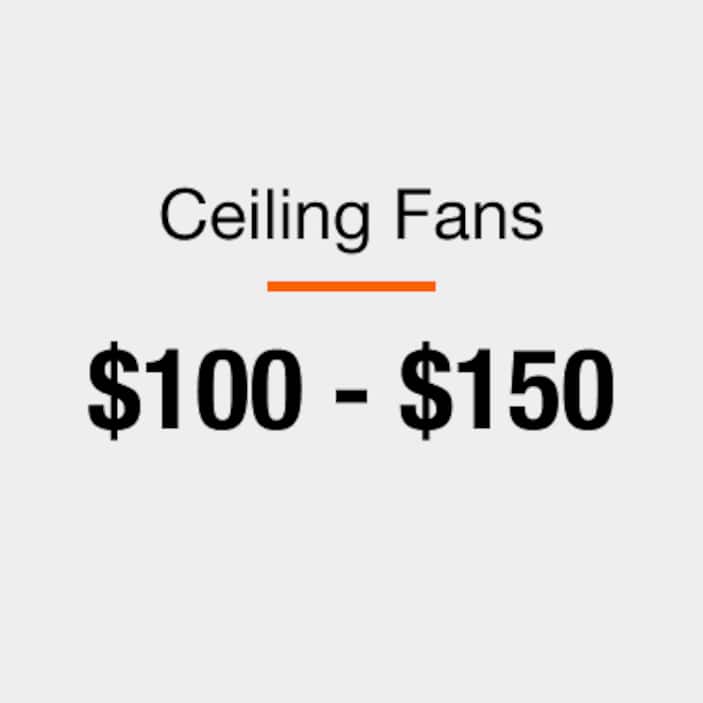 Ceiling Fans $100-$150