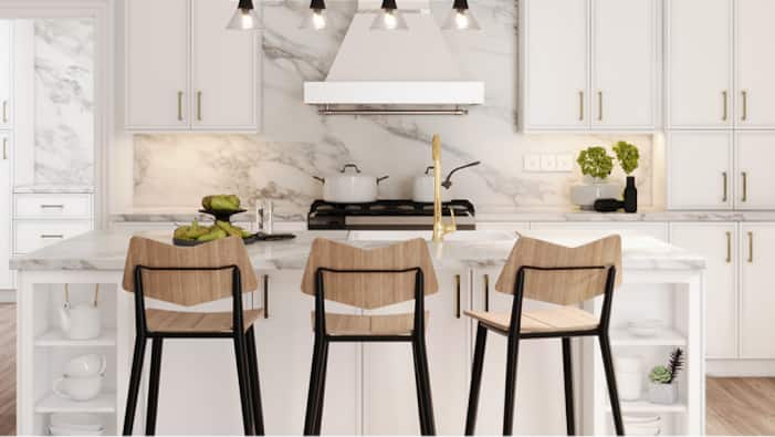 Franklin Cabinets in Vesper White