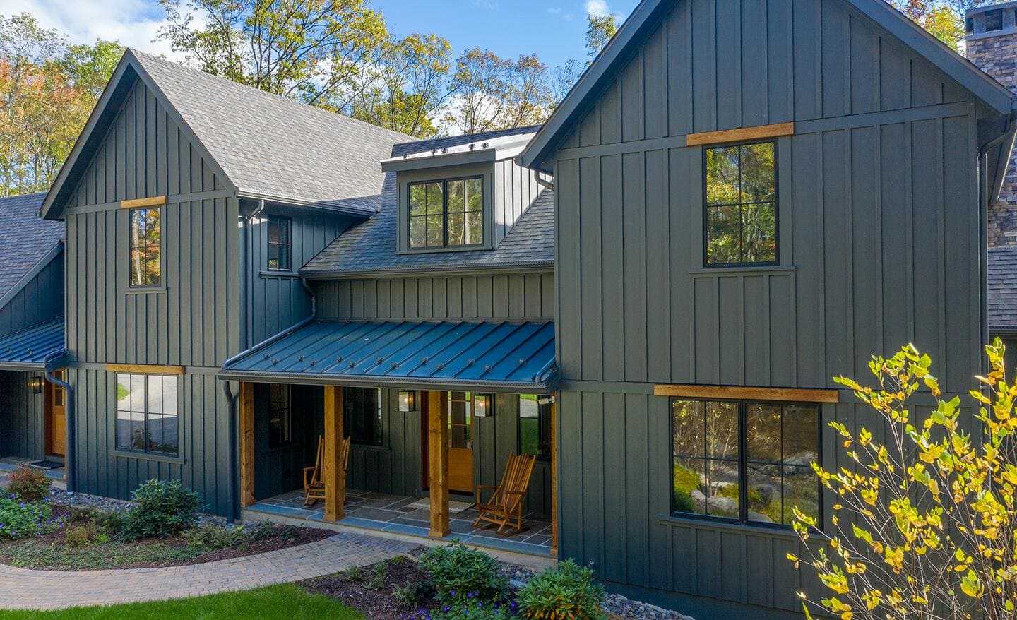 A large home featuring fiber cement siding.