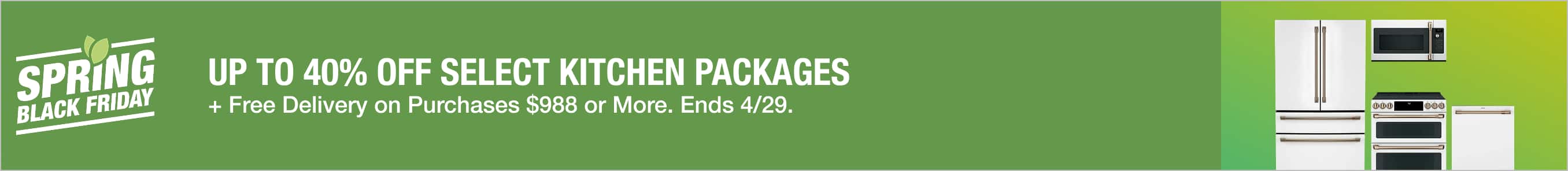 UP TO 40% OFF SELECT KITCHEN APPLIANCE PACKAGES