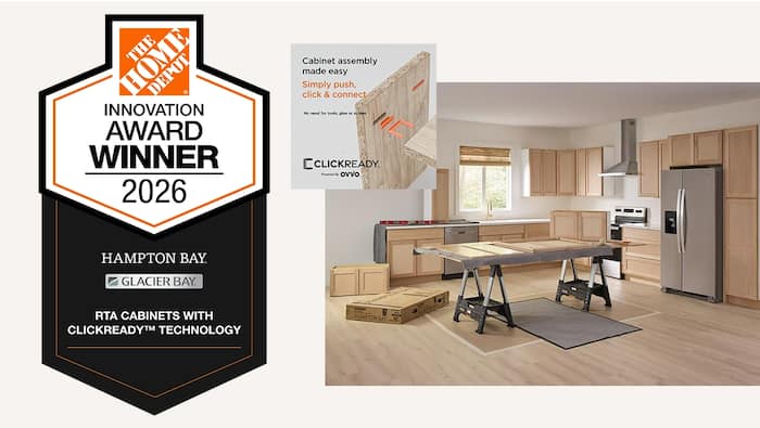 WINNER: Hampton Bay®/Glacier Bay® RTA Cabinets with ClickReady™ Technology