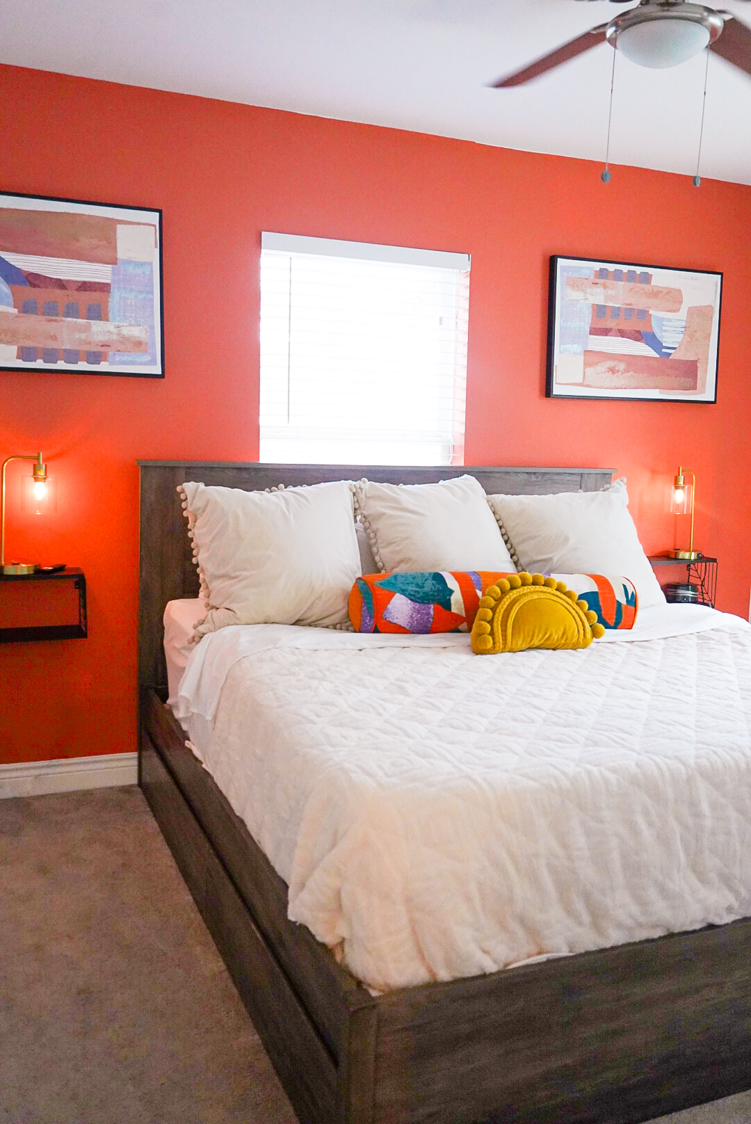 Bedroom after the paint transformation. Bedroom after the paint transformation.