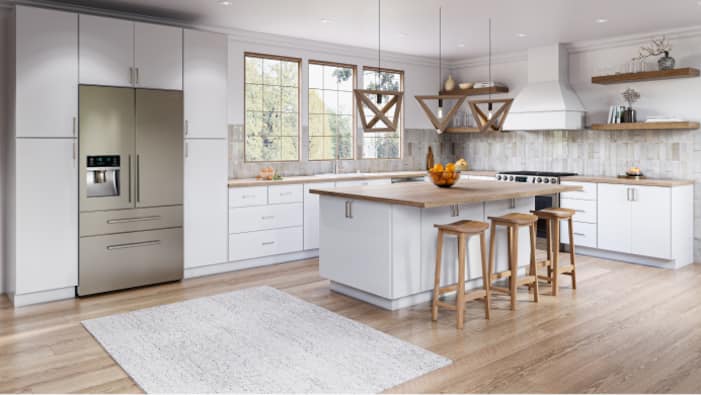 Stockton Cabinets in Bianco White
