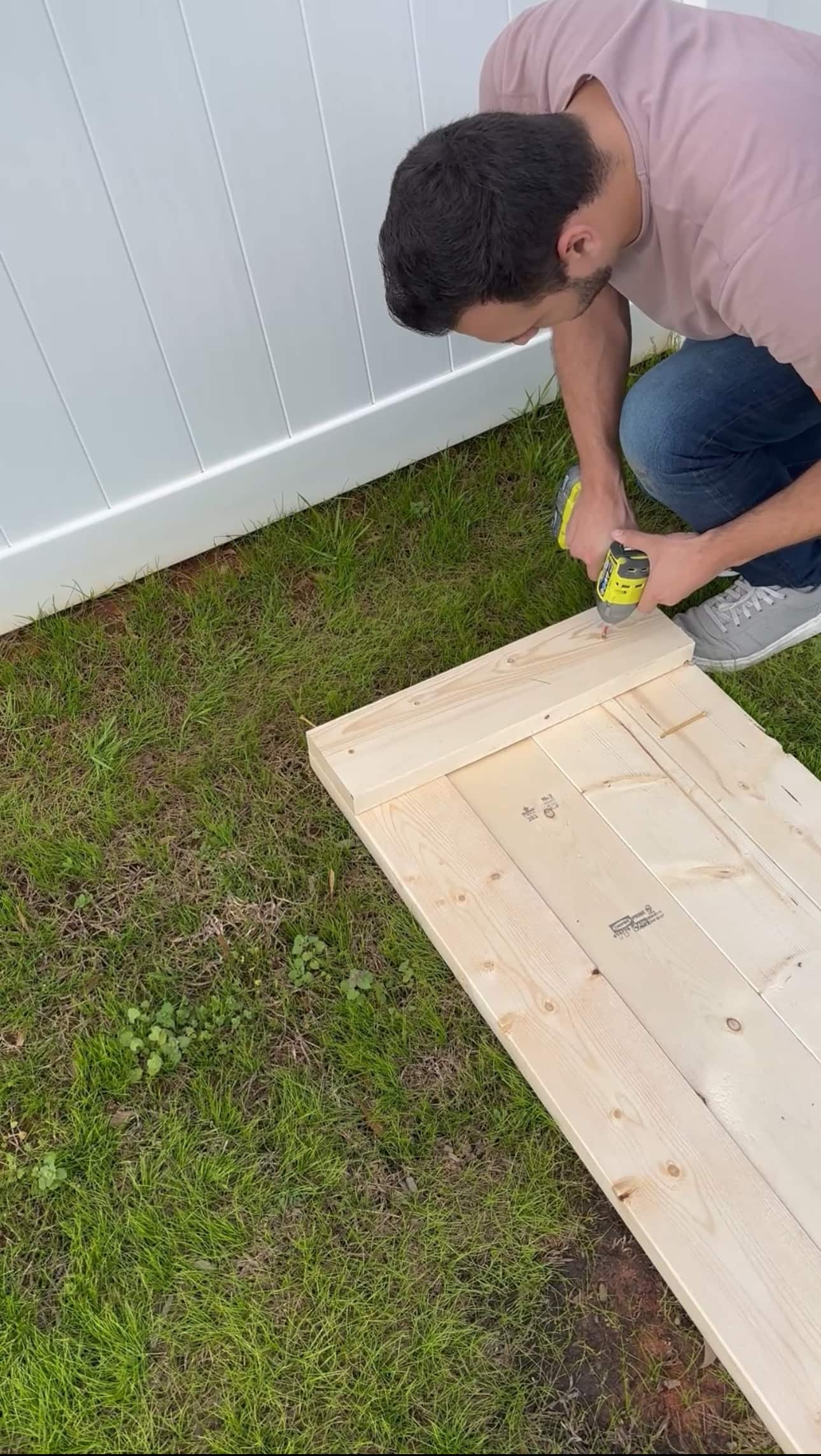 Clayton builds and assembles his raised garden bed