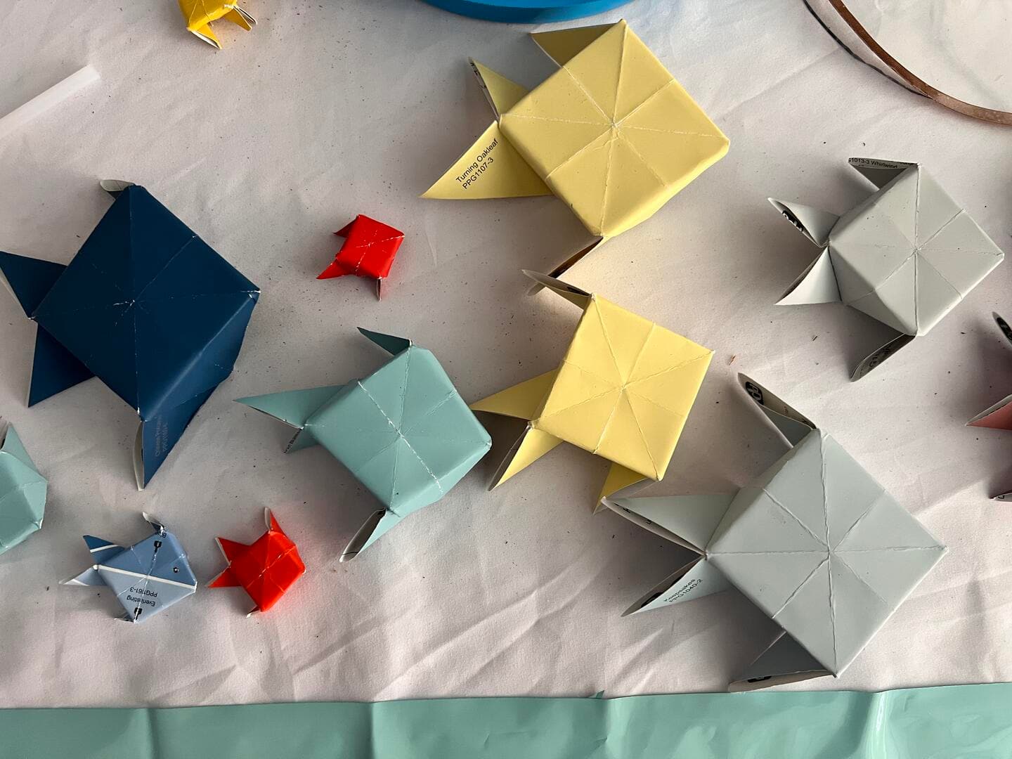 Overview of the origami fish.