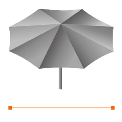 biggest umbrella size