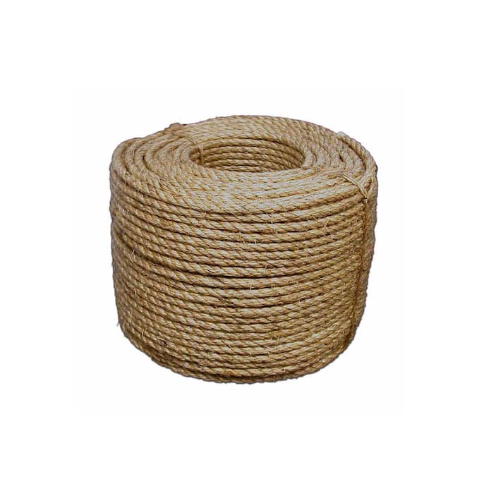 Natural Hemp Rope, Thick Jute Rope for Crafts Heavy Duty, Tredted Twisted 4  Strand Manila Rope 2 Inch X 50 Ft Thick Rope Multipurpose for Swing Bed