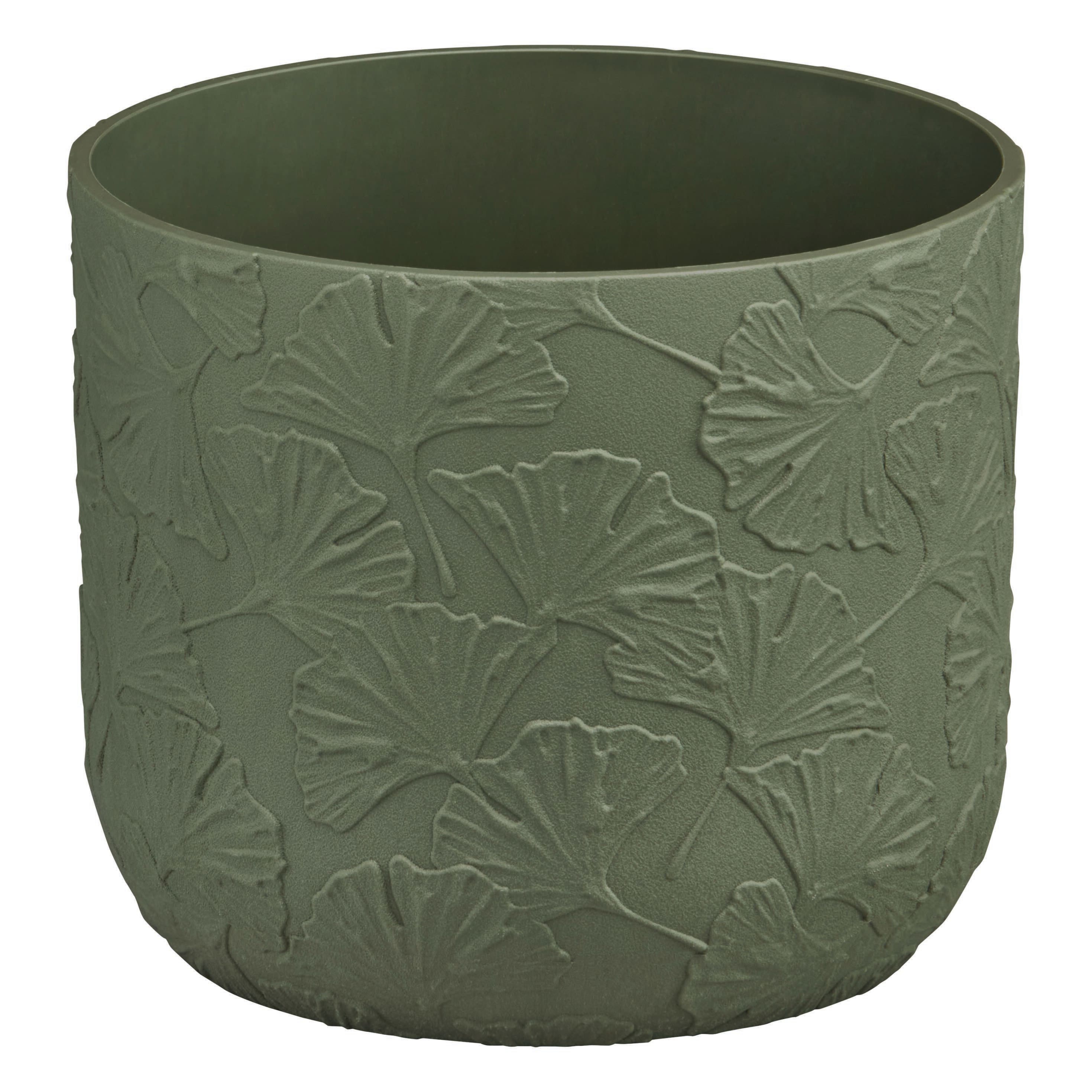 shallow planter pot 11-inch Metallic Copper Toned Metal Round Planter Pot with Pebbled Rim –  MyGift