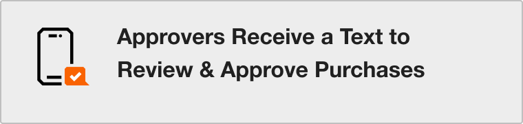 Approvers Receive a Text to
Review & Approve Purchases