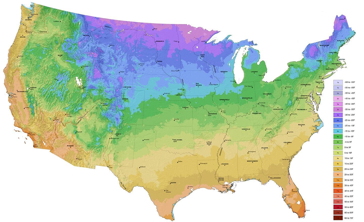 USDA hardiness zone map 2023 update