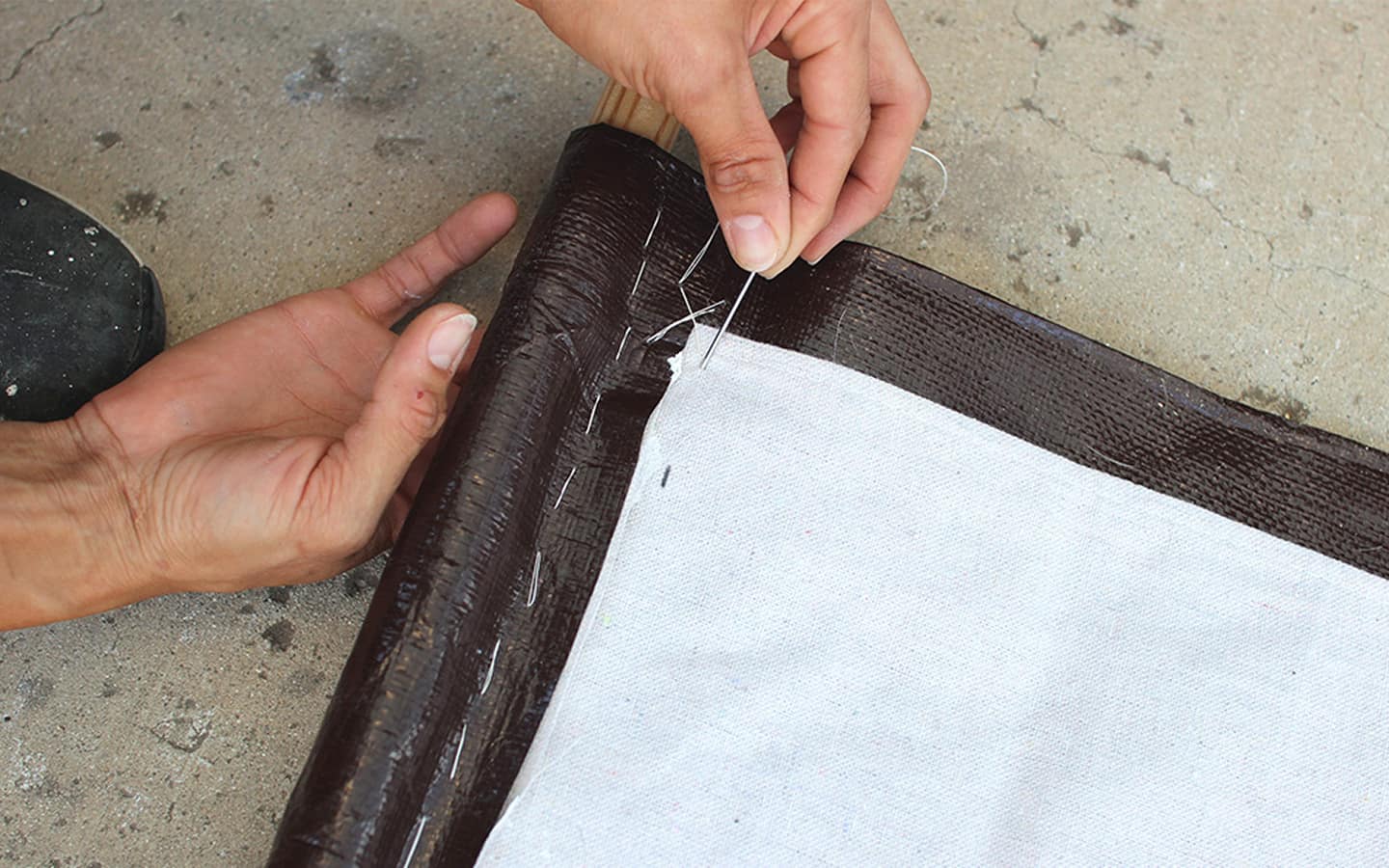 The rod pocket is stitched for extra strength.