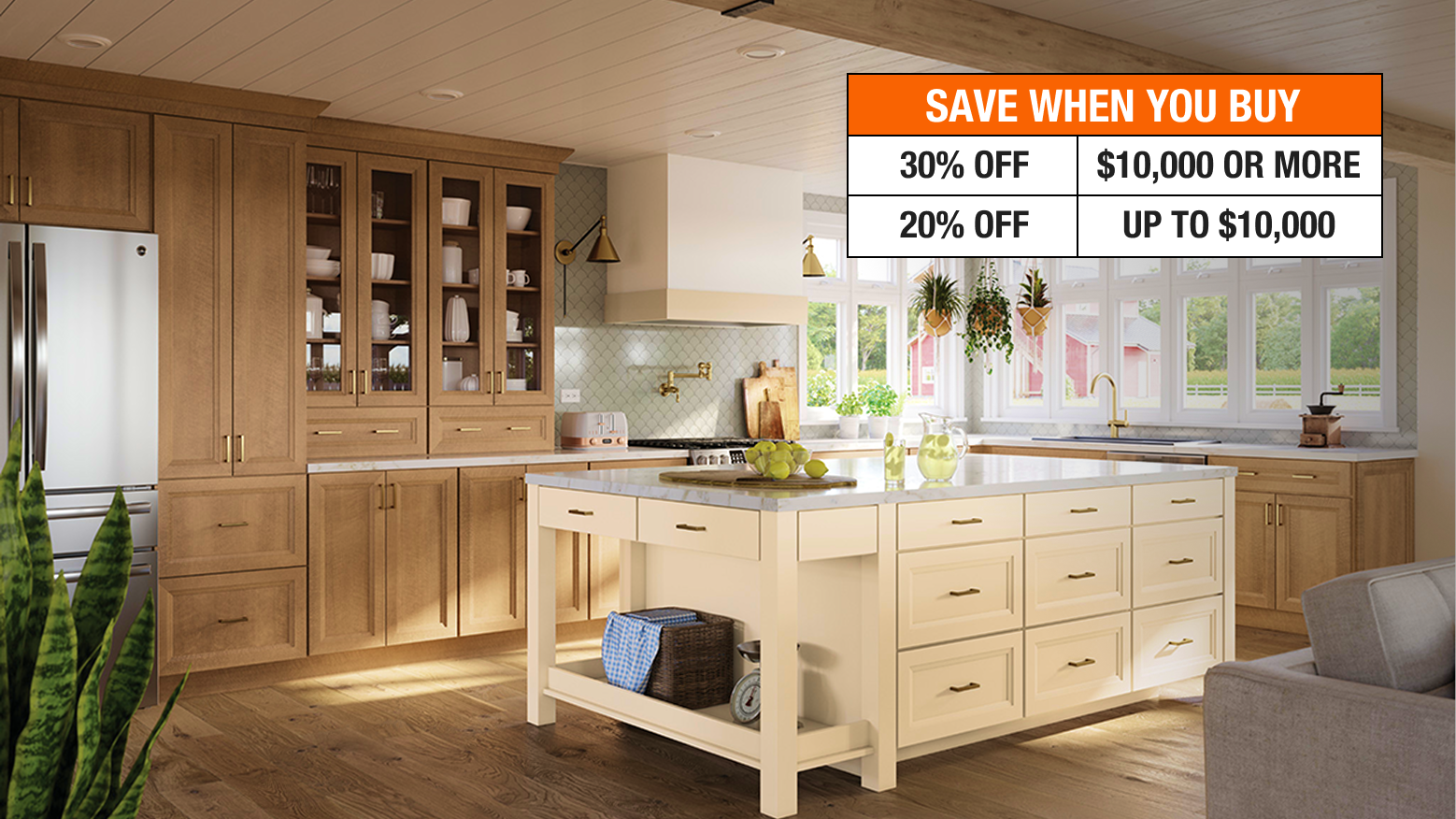 Select Thomasville, KraftMaid and American Woodmark Custom Cabinets