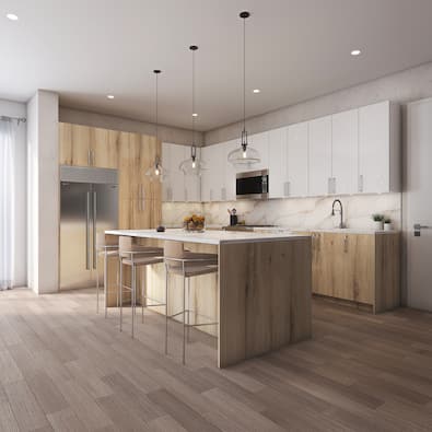 Radiance Cabinets in Light Oak