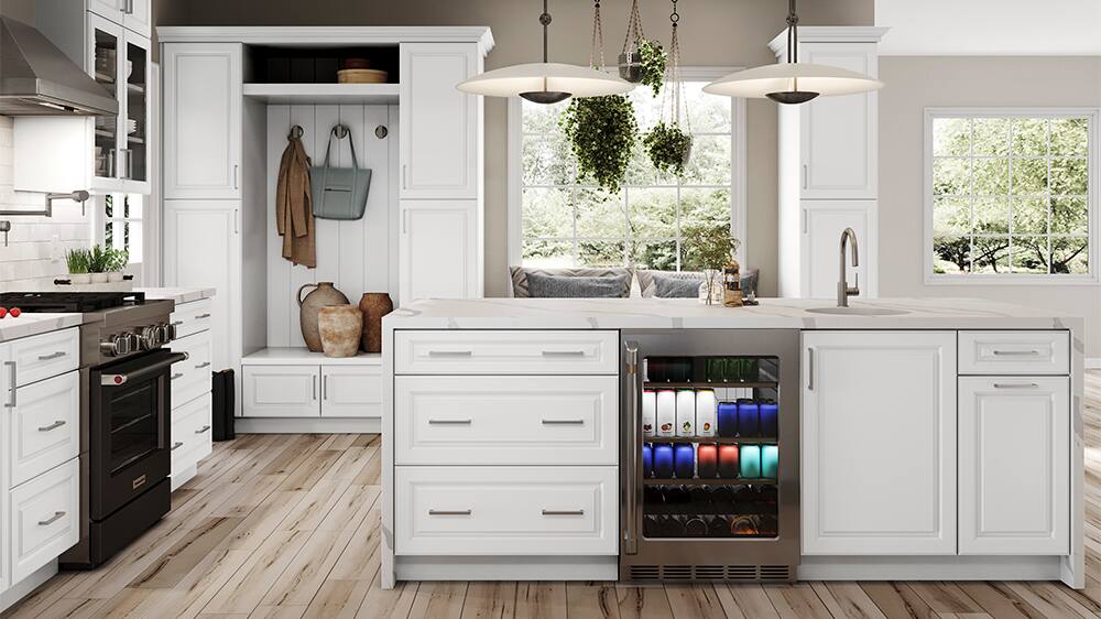 Hampton Bay Designer Series Elgin Cabinets in White