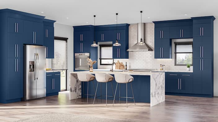 Vibrant & Bold Blues Kitchen