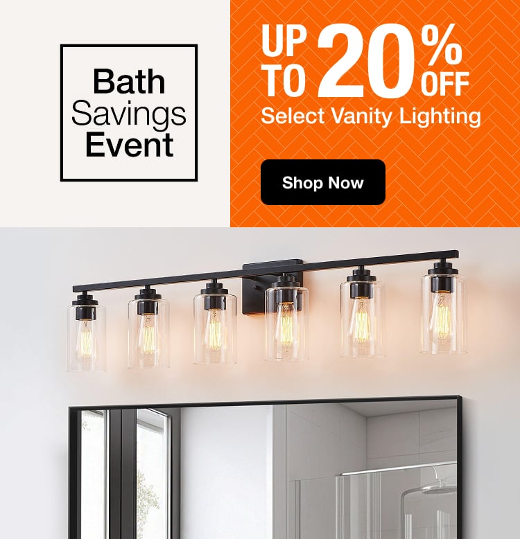 Shop Savings on Select Online Vanity Lighting