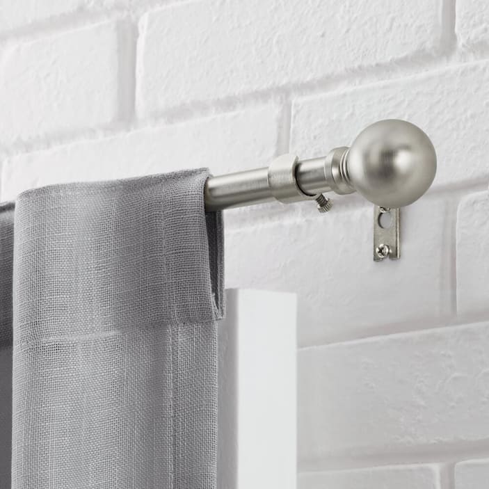 Brushed Nickel Curtain Rods