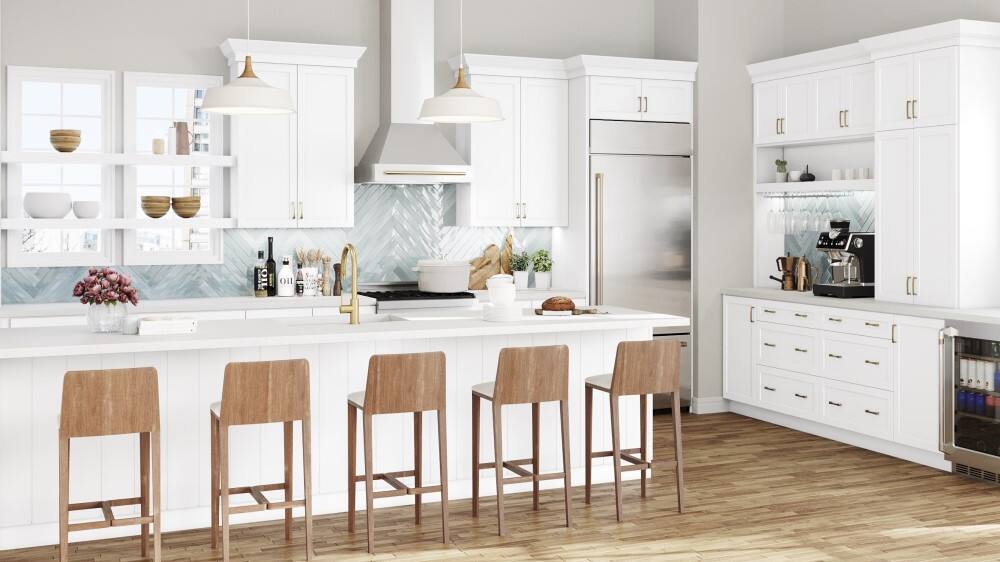 Hampton Bay Designer Series Melvern Cabinets in White