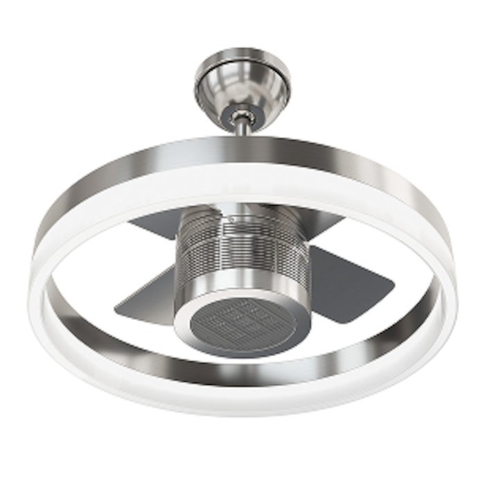 SkyFan & Turbo Heater 4 Blade 24" Plug & Play Brushed Nickel Fandelier