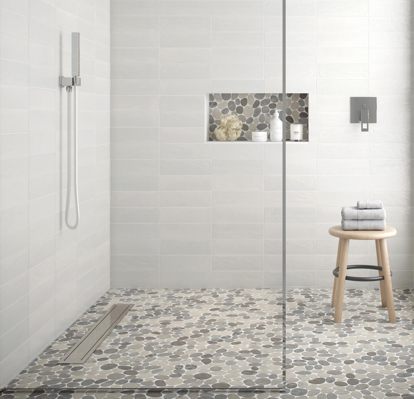 Tile size, layout, and grout lines