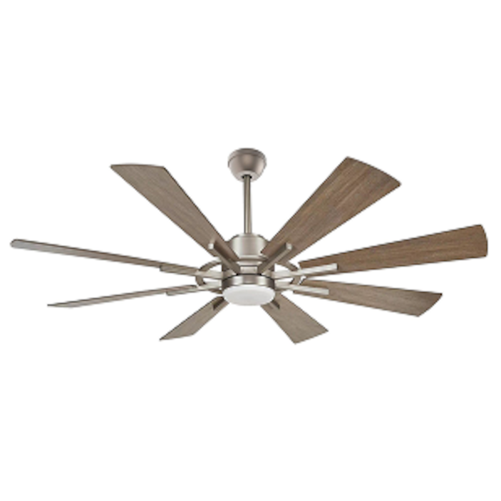 SkyFan Procyon 60 in. 8-Blade Color Changing LED Satin Nickel