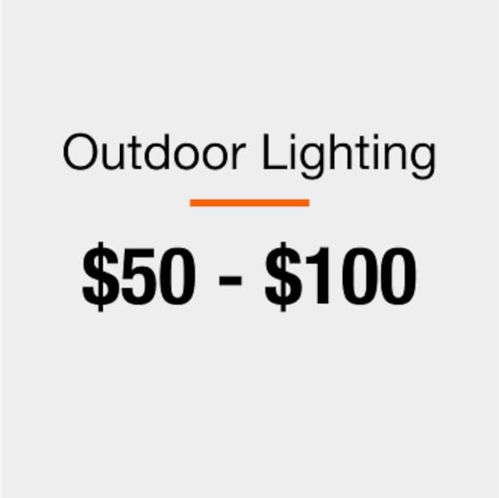 Outdoor Lighting $50 - $100