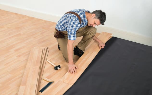 Laminate Flooring with Underlayment Attached