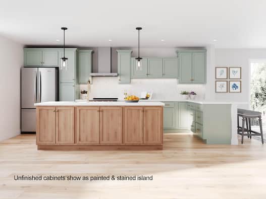 J COLLECTION Littleton Painted Gray Recessed Assembled Wall Diagonal Corner Kitchen Cabinet (24 in. W x 40 in. H x 14 in. D)