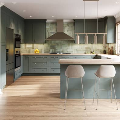 Washington Cabinets in Verdant Green
