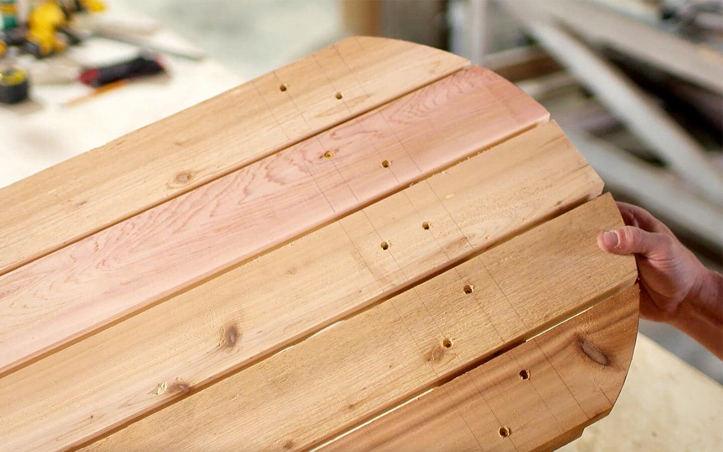 The back of the Adirondack chair. The back of the Adirondack chair.