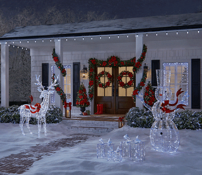 Trang trí ngoài trời large outdoor christmas decorations đón Giáng sinh ấm áp
