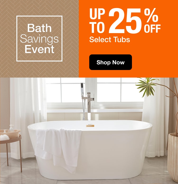 Shop Savings on Select Online Bathtubs