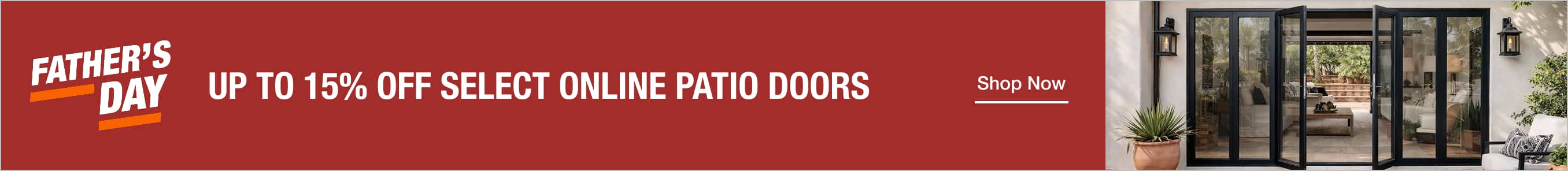Up to 15% Off Select Online Patio Doors