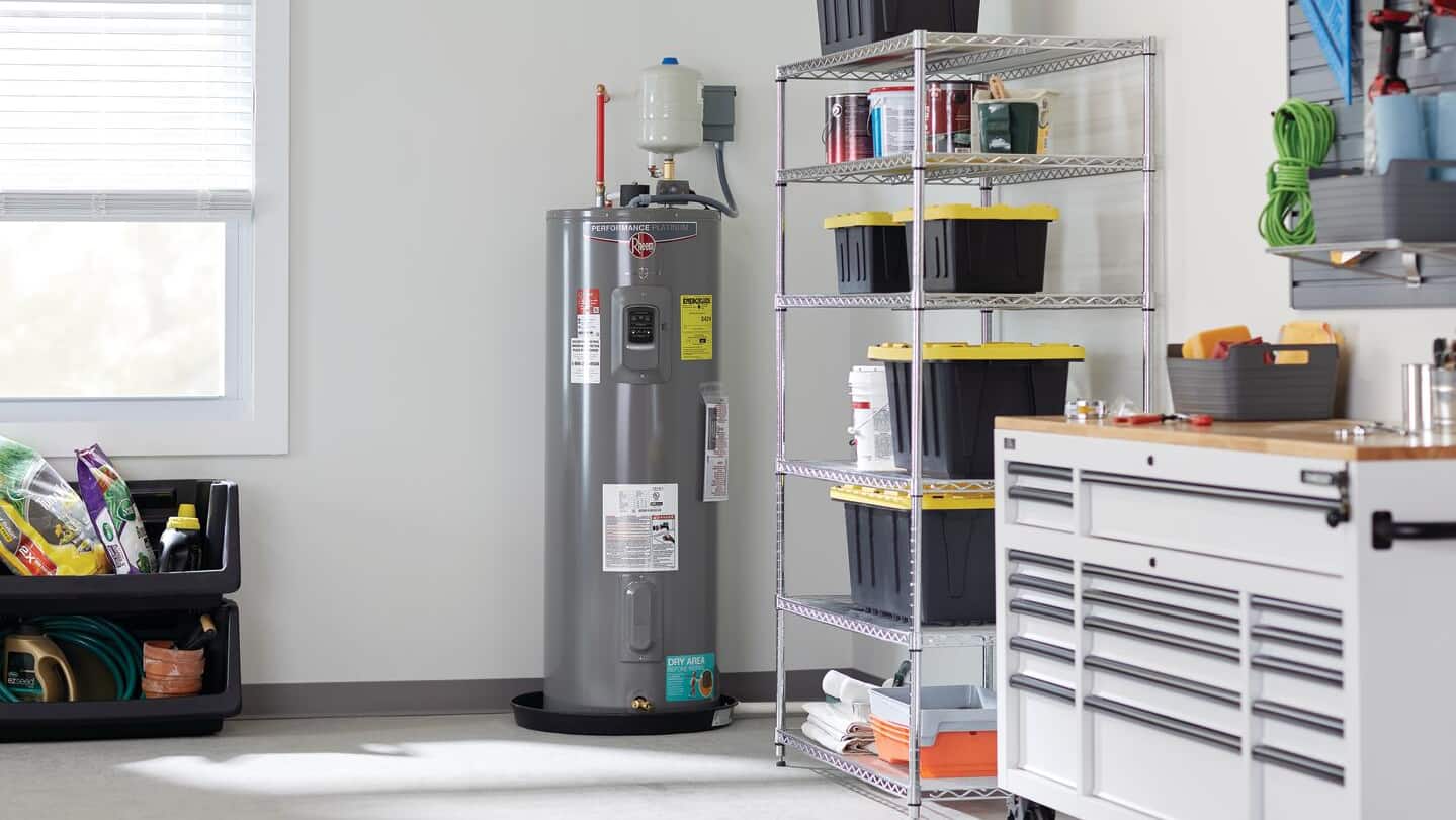 Water Heater in a Garage