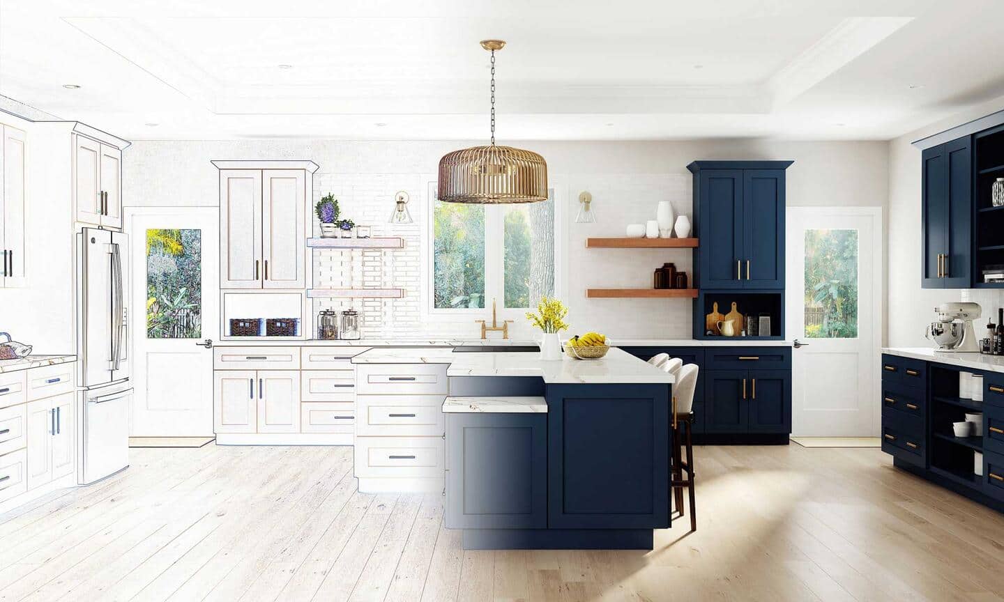 Blue kitchen designs  View our range of blue kitchen cabinets