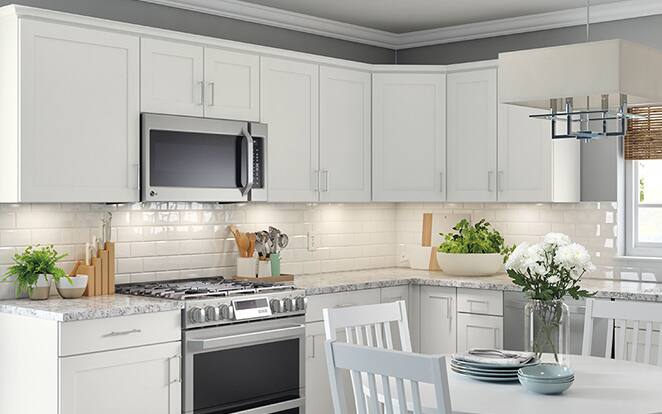 Hampton Bay Cambridge White Cabinets