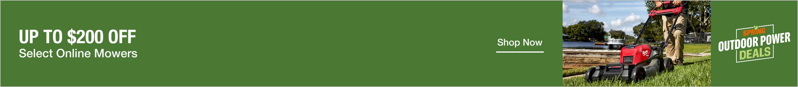 Up to $100 off select online mowers