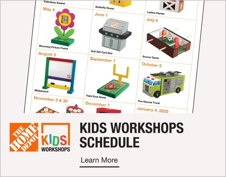 Workshop Schedule Home Depot Children's Workshop Kits Home
