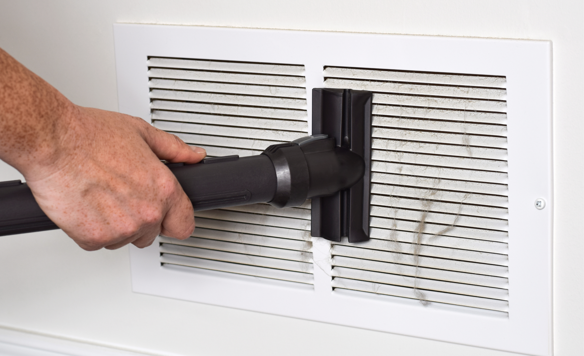 A Pro cleans an HVAC system. A Pro cleans an HVAC system.