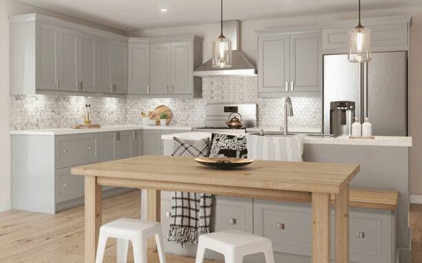 J Collection Littleton Cabinets in Light Gray