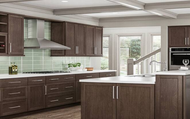 Hampton Bay Shaker Brindle Wall Cabinets