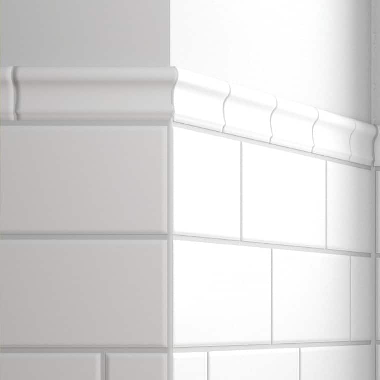 White Tile Trim
