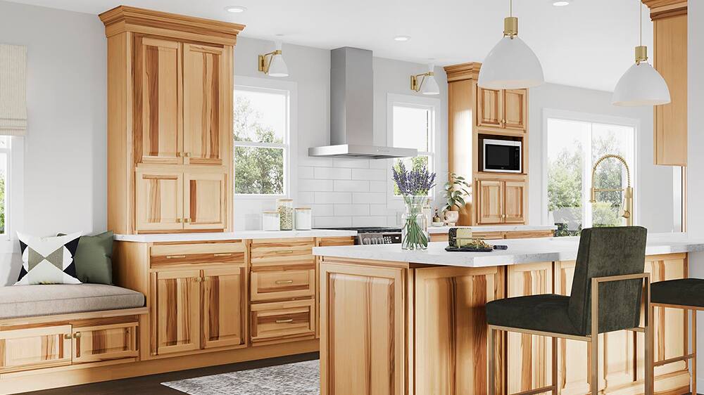 Hampton Cabinets in Natural Hickory