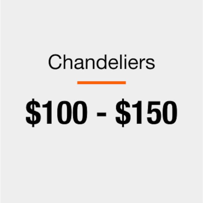 Chandeliers $100 - $150