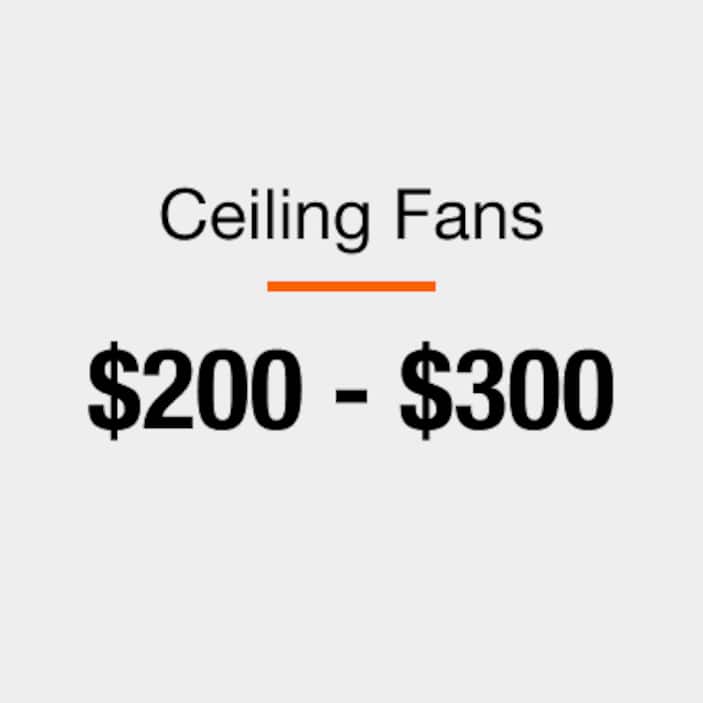 Ceiling Fans $200-$300